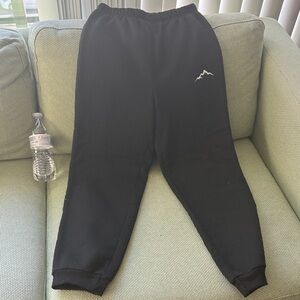 Kids Black Mountain Logo Joggers